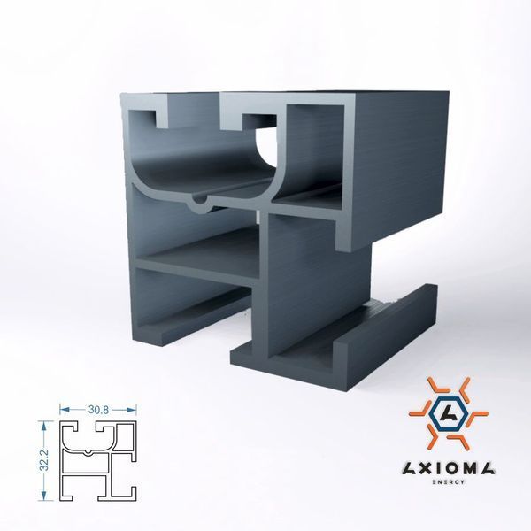 Профіль несучий алюмінієвий 6005 Т6 2355 мм, AXIOMA energy 301,8 фото